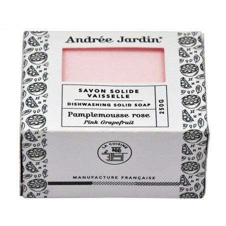 SOLID DISH SOAP GRAPEFRUIT ROSE organic Andree Jardin pink  250G