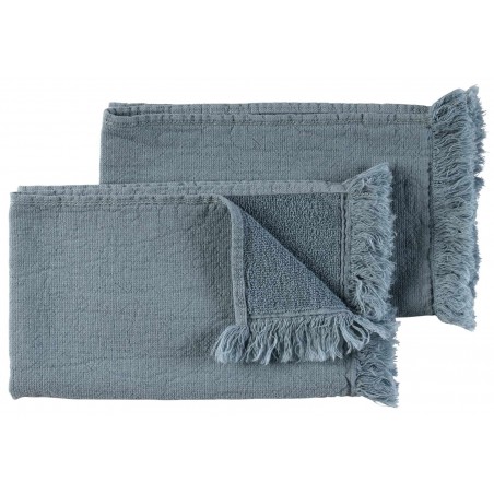 Guest towel x2 organic cotton Luna sardine 30