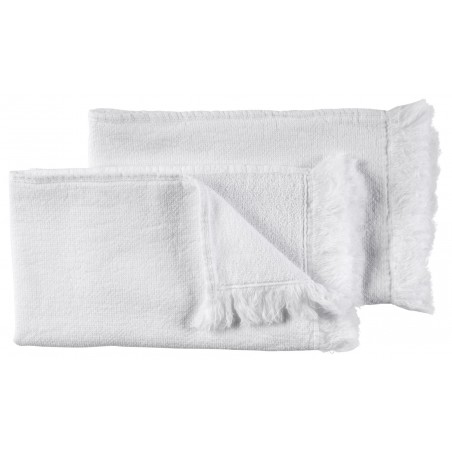 Guest towel x2 organic cotton Luna milk 30