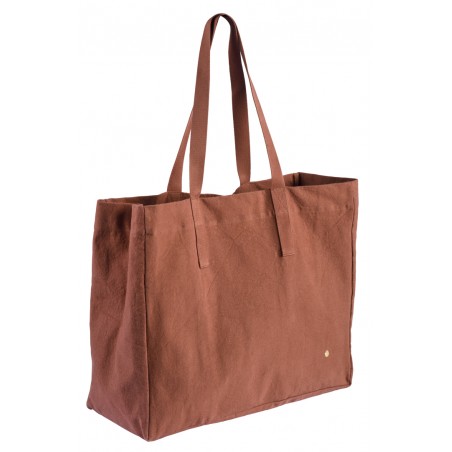 Shopping bag cotton Iona rhubarbe 