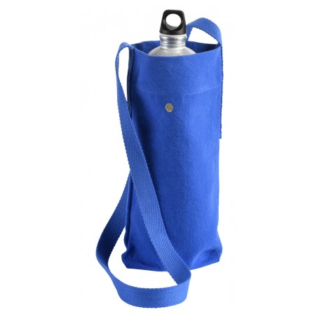 Bottle bag organic cotton Iona bleu mécano 