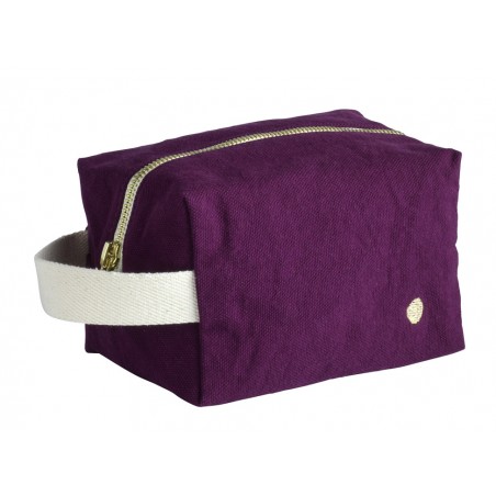 Trousse cube coton bio Iona purple rain PM