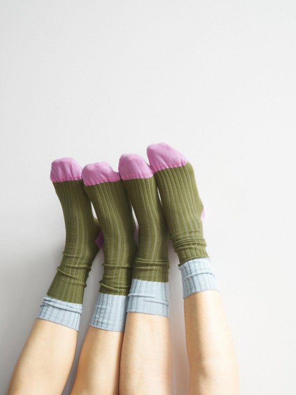Socks organic cotton Yvette olive 