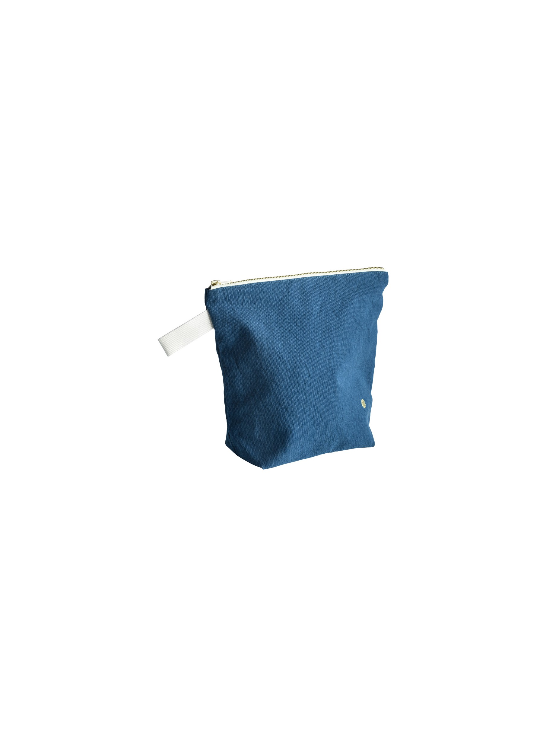 Trousse de toilette coton bio GM bleue