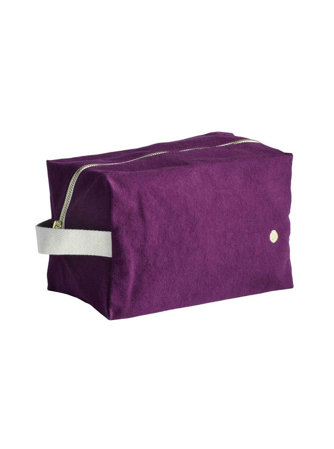 Trousse cube coton bio GM violette