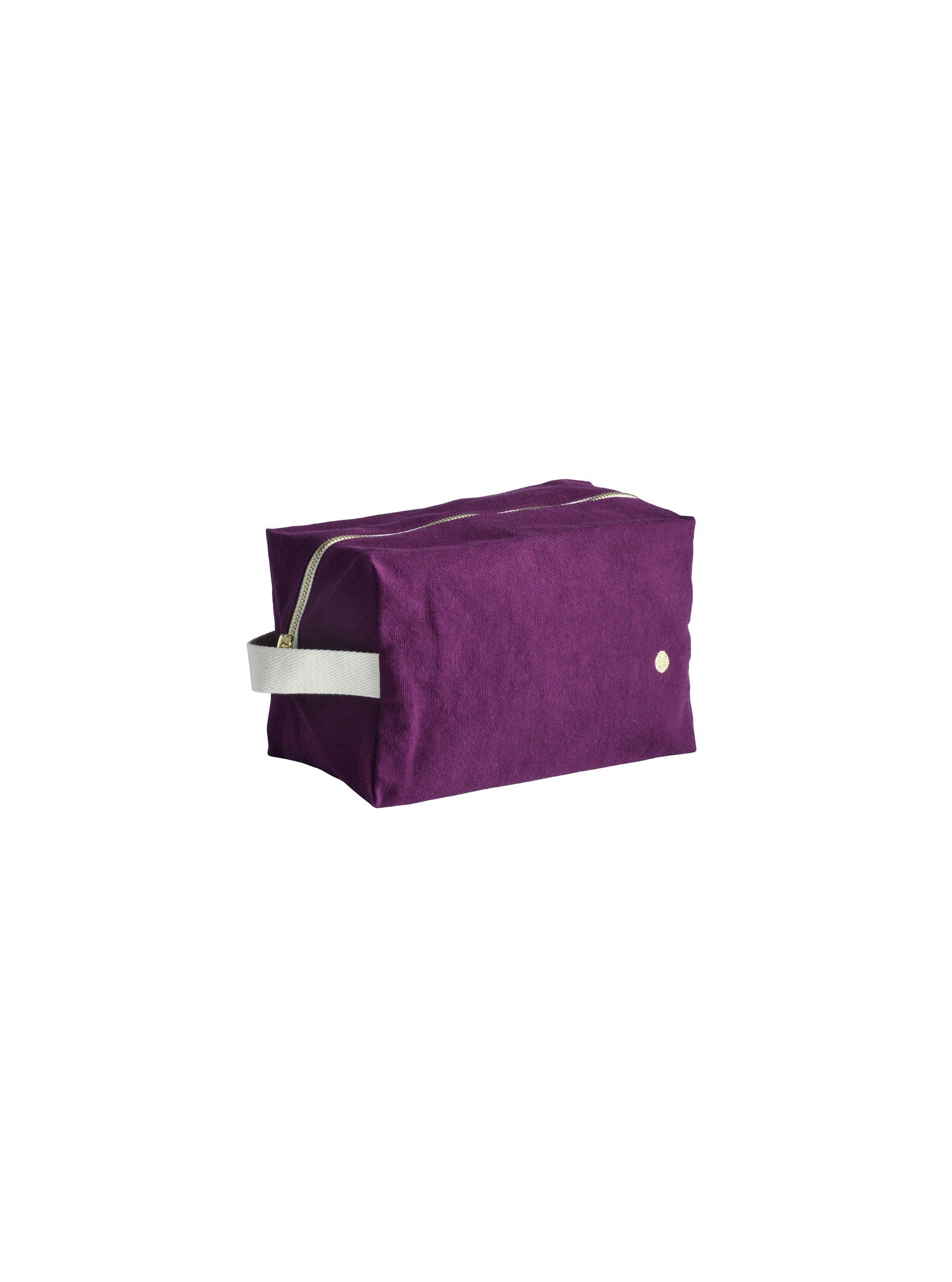 Trousse cube coton bio GM violette