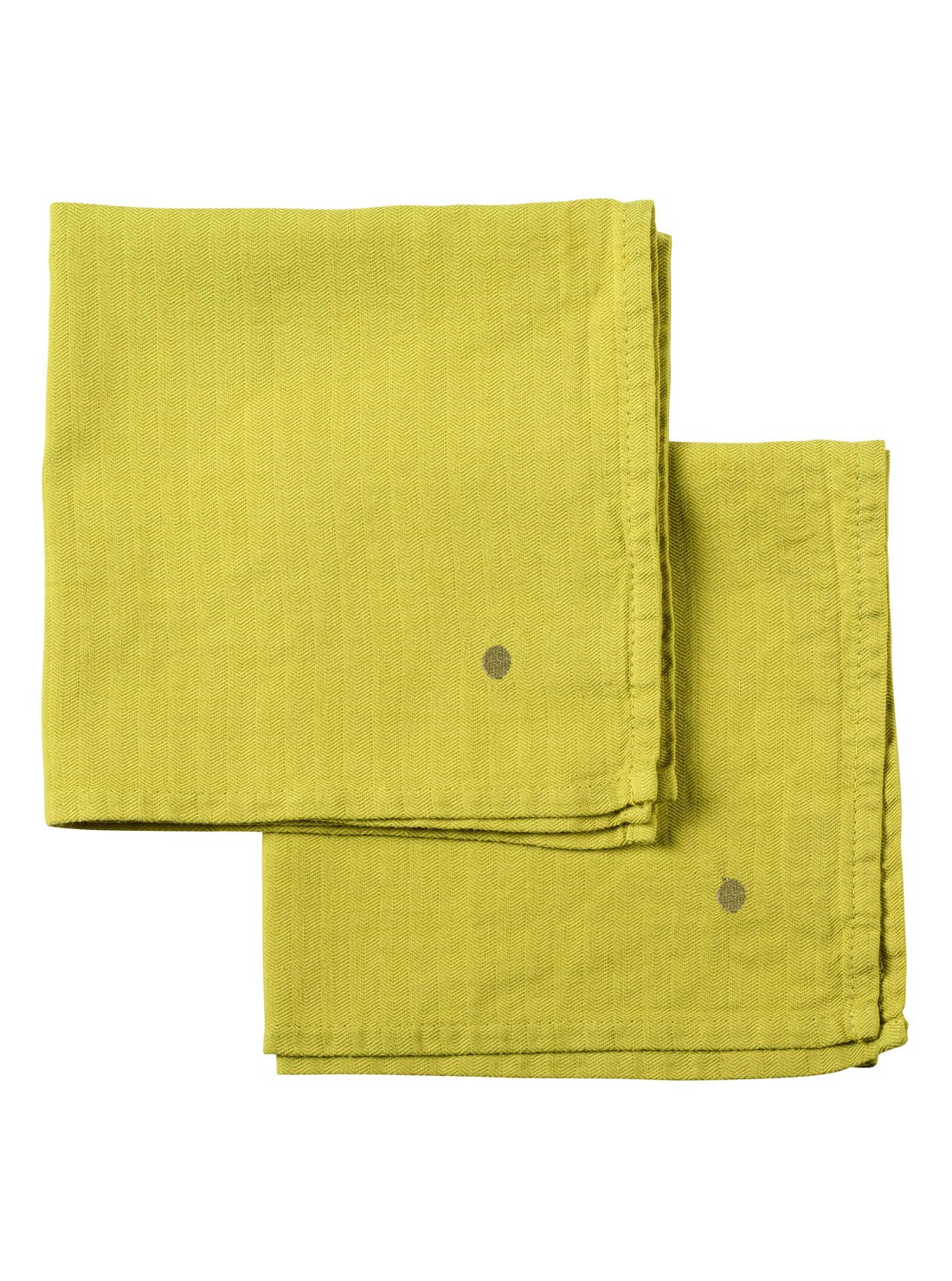 Serviettes de table lin coton jaunes