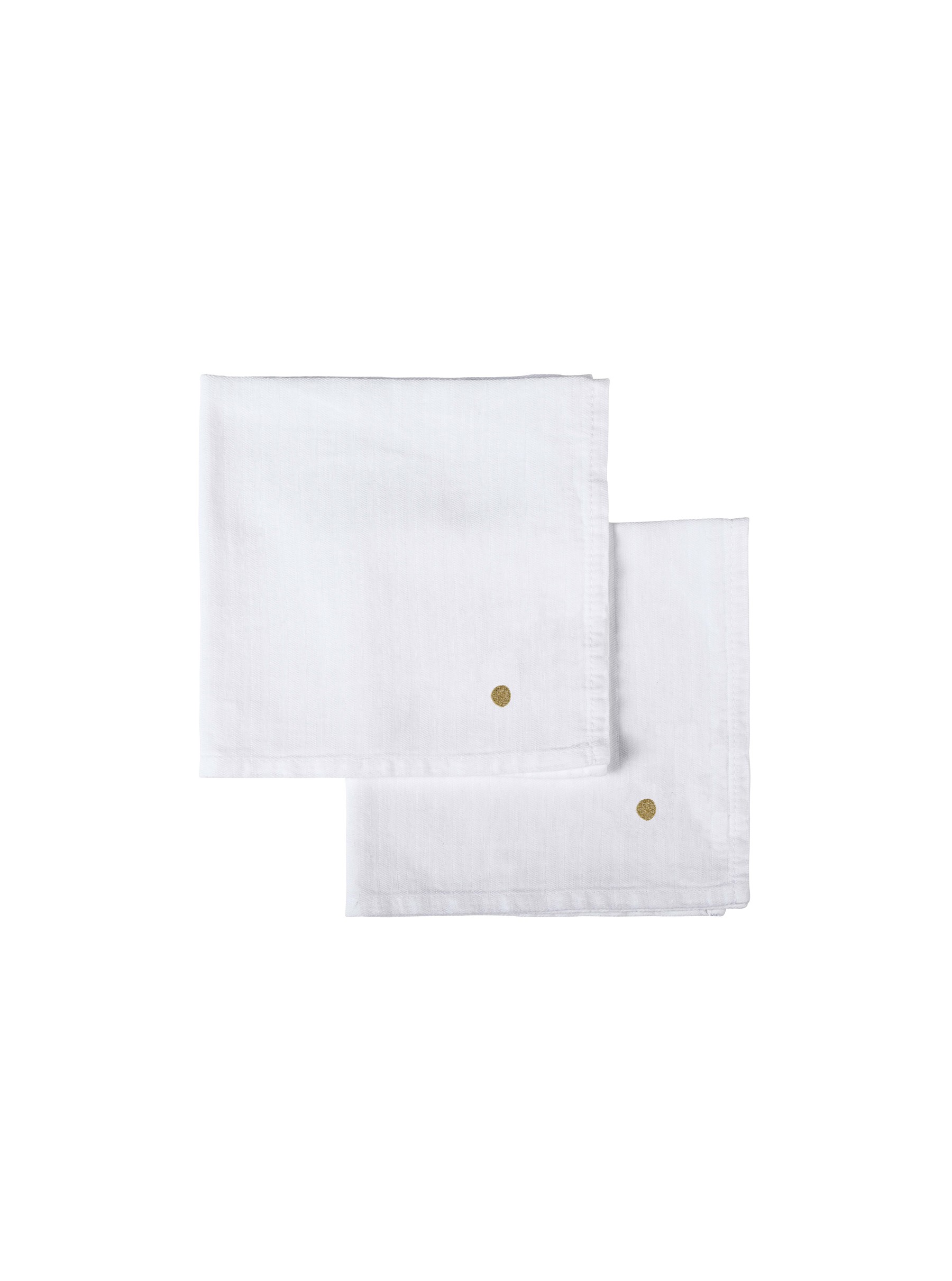Serviettes de table lin coton blanches