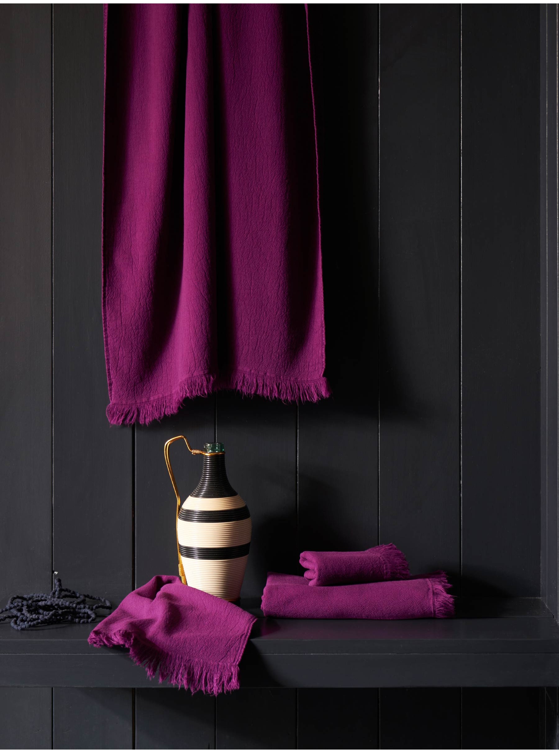Serviette de bain coton bio violette