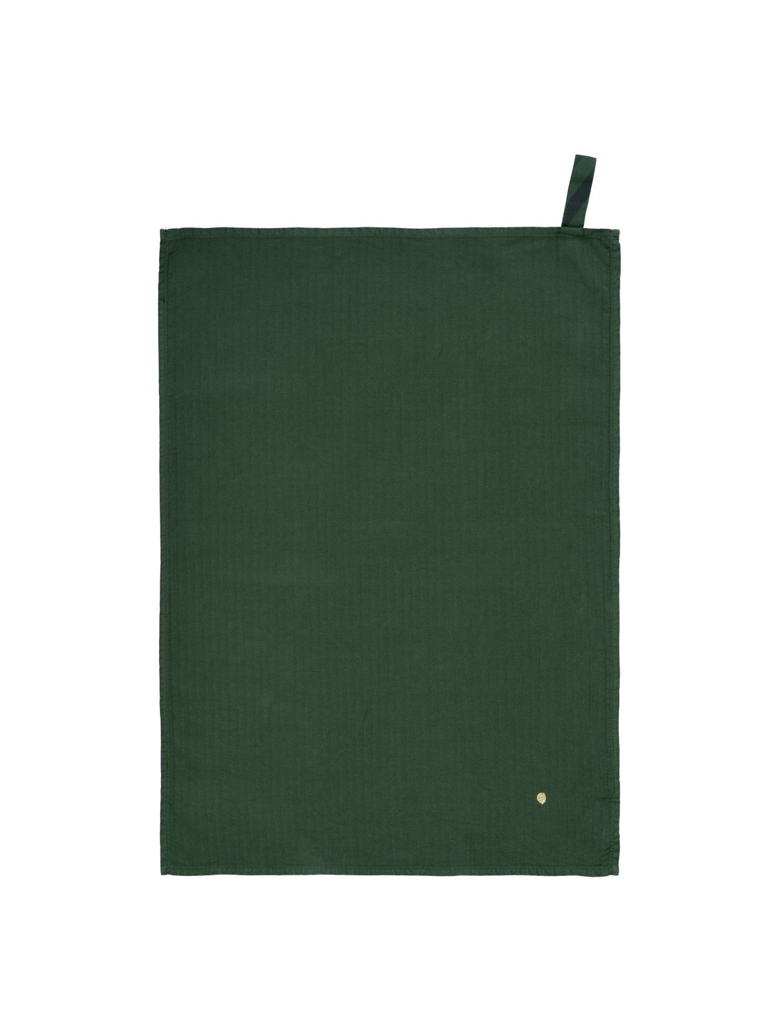 Tea towel linen and cotton green