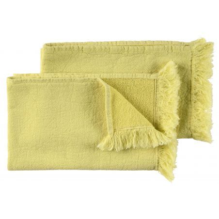 Guest towel x2 organic cotton Luna bergamote 30