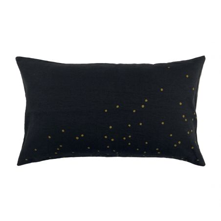 Cushion cover linen and cotton Lina caviar 30
