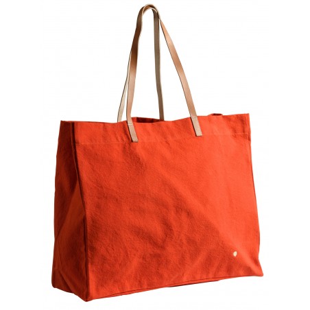 Shopping bag organic cotton Iona tangerine 