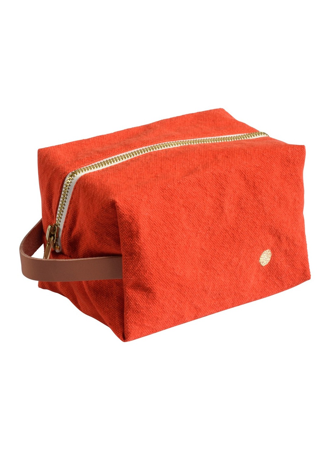 Trousse cube coton bioIona tangerine PM