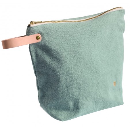 Toiletry bag cotton Iona celadon GM