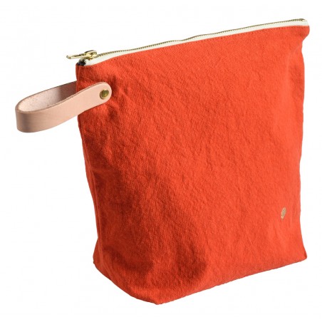 Toiletry bag cotton Iona tangerine GM