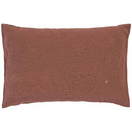 Cushion cover hemp Mona rhubarbe 40