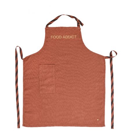 Apron linen and cotton Marcel rhubarbe food addict 