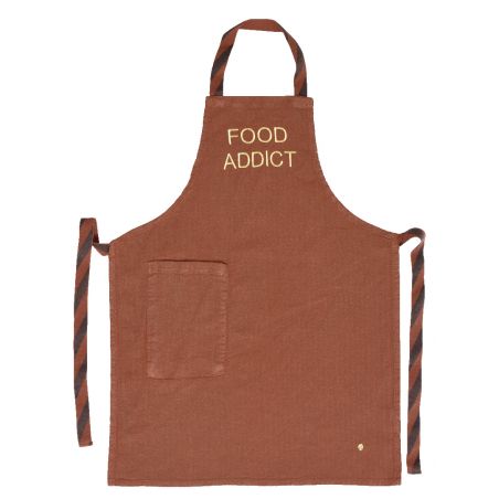 Child apron linen and cotton Marcel rhubarbe food addict 