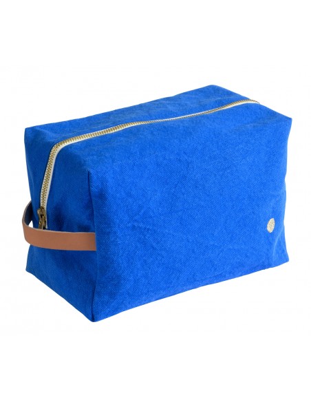Pouch cube cottonIona bleu mécano GM