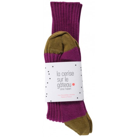Socks organic cotton Yvette cardinal 