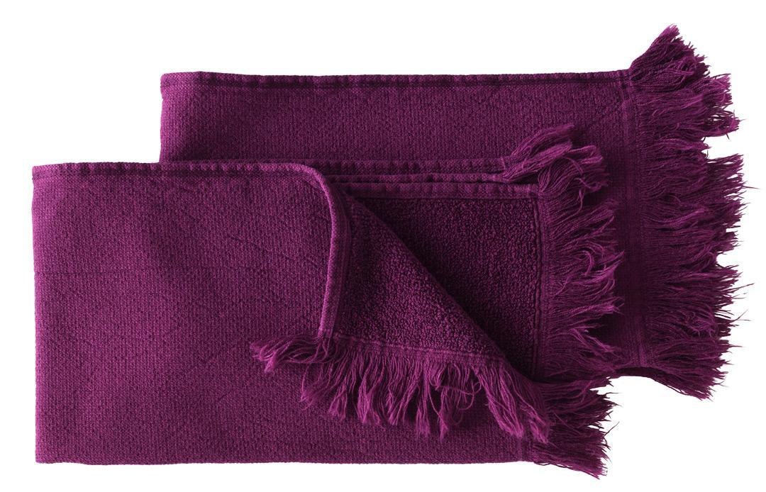guest towels organic cotton luna purple rain 30