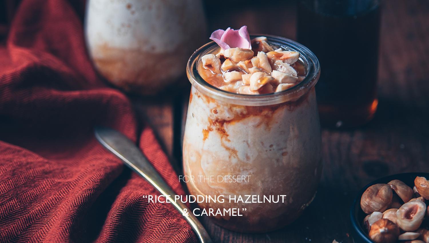 rice pudding hazelnut and caramel
