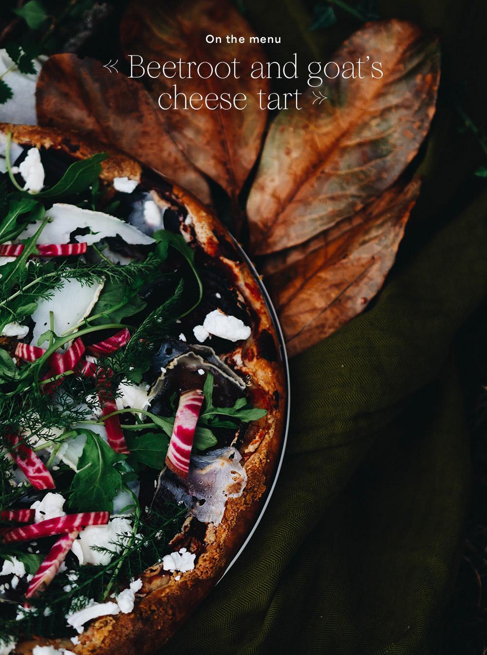 beetroot and goat's cheese tart