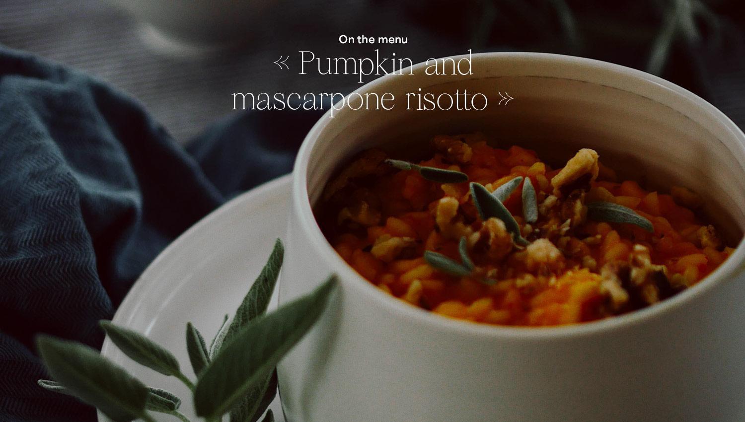 pumpkin and mascarpone risotto