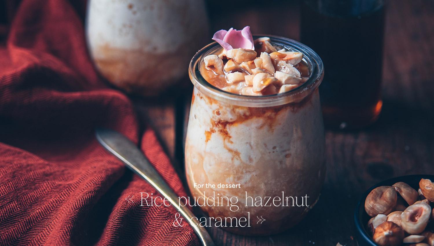 rice pudding hazelnut and caramel
